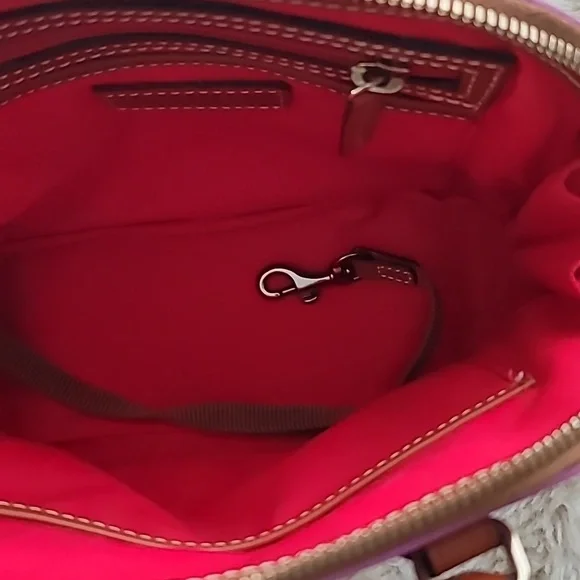 Dooney & Bourke Purple and Brown Satchel - Picture 6 of 8